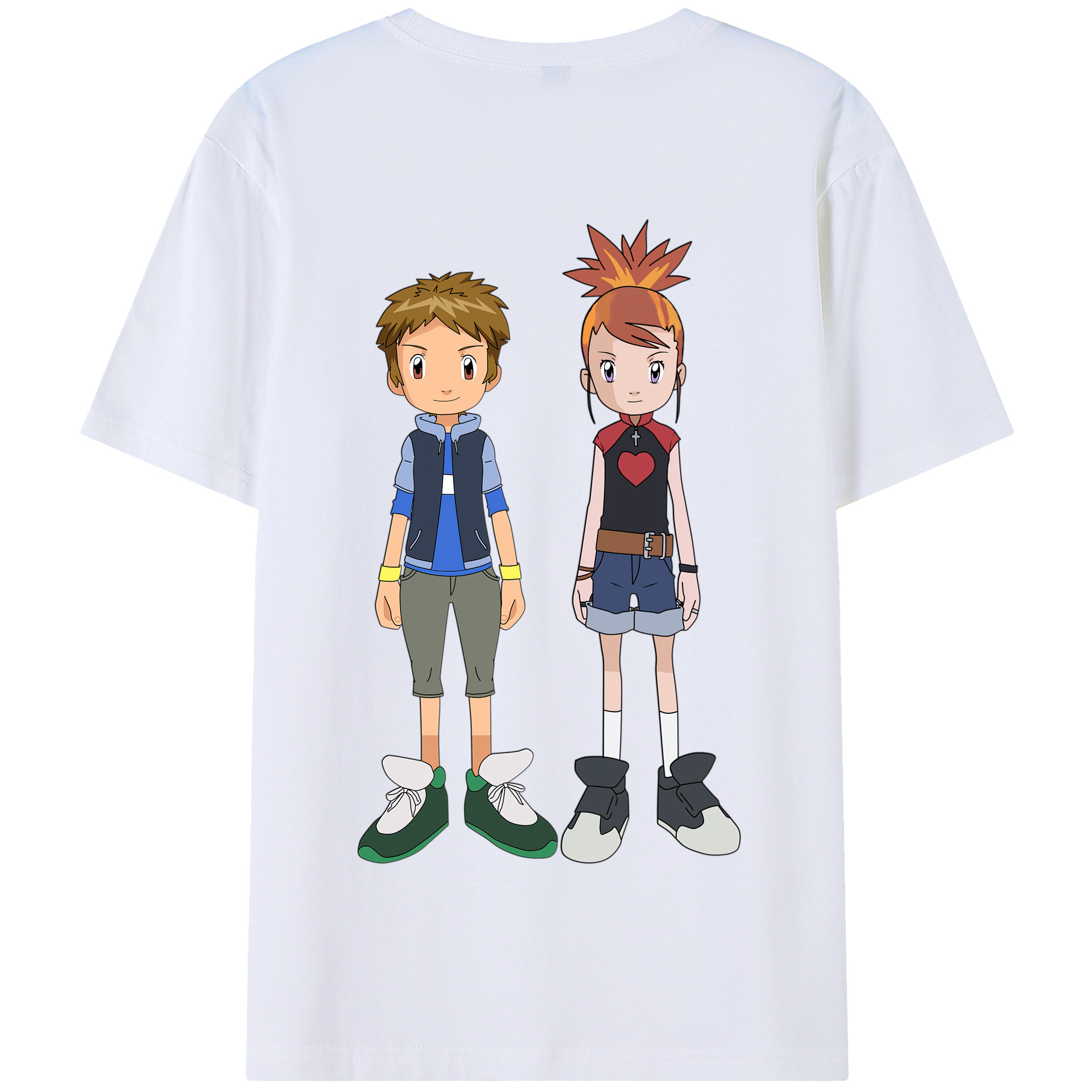 （画像用） Digimon デジタルモンスター/デジモン 綿100％半袖Tシャツ（背面プリント）