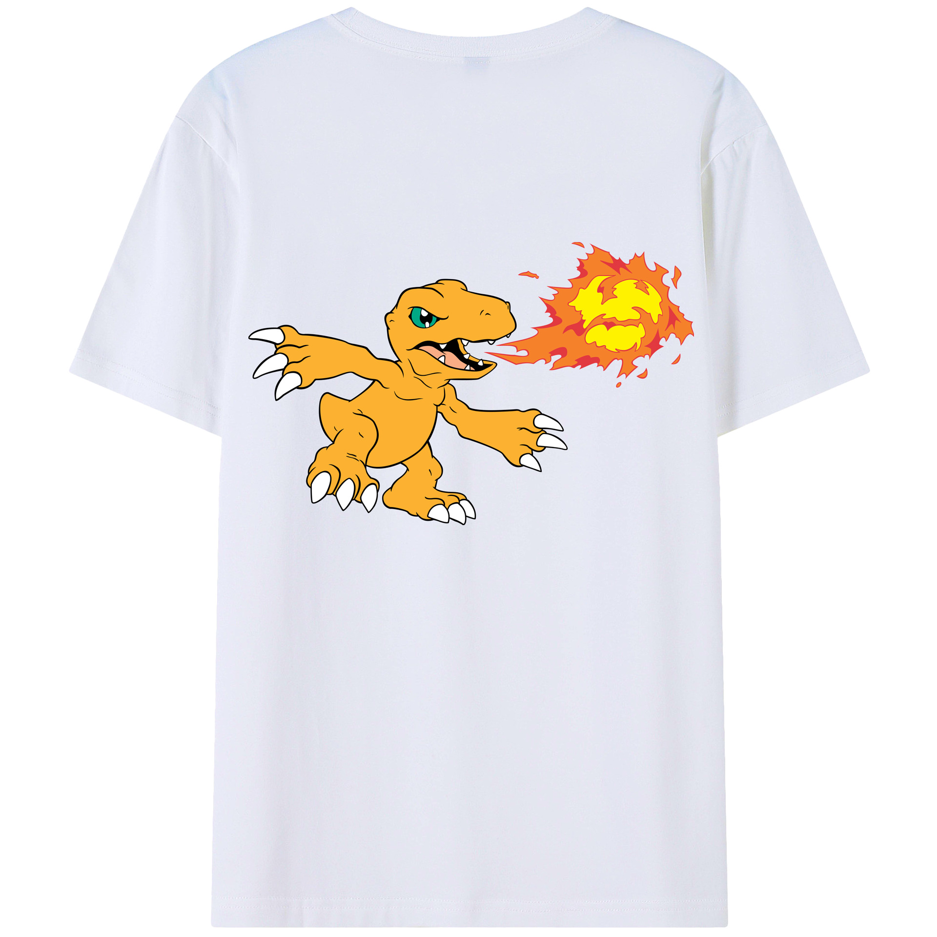 （画像用） Digimon デジタルモンスター/デジモン 綿100％半袖Tシャツ（背面プリント）