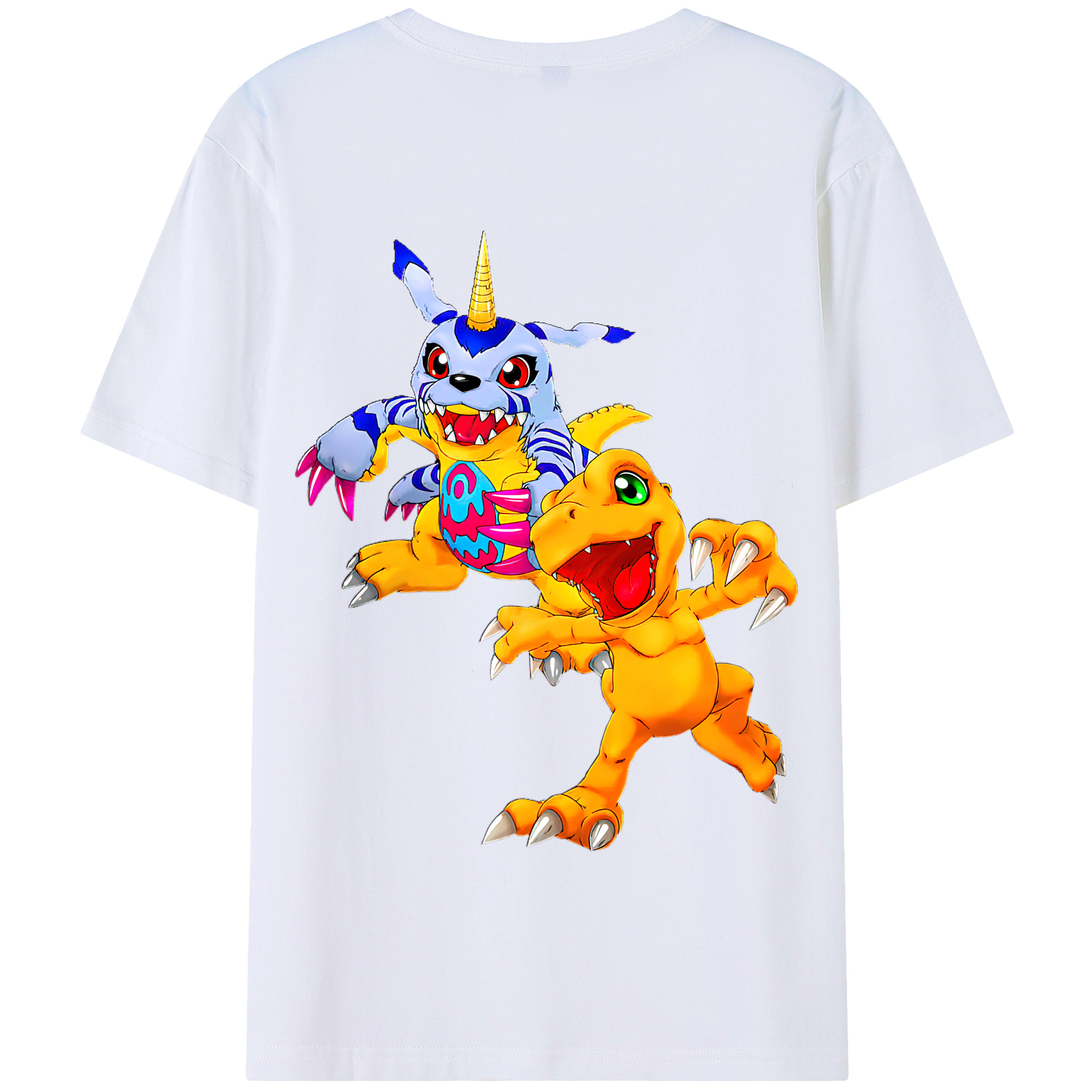 （画像用） Digimon デジタルモンスター/デジモン 綿100％半袖Tシャツ（背面プリント）