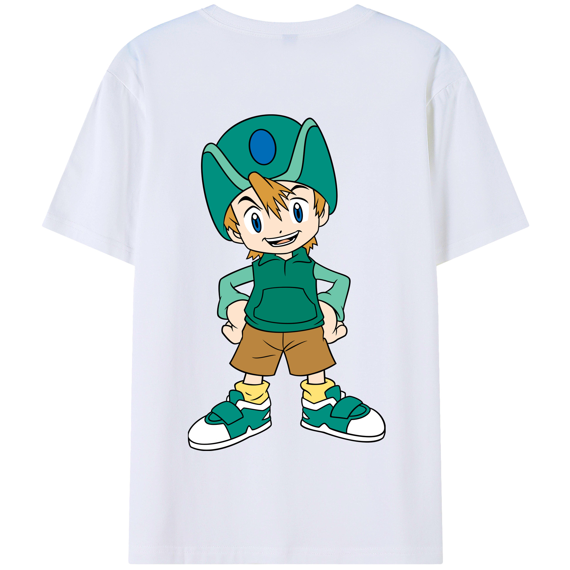 （画像用） Digimon デジタルモンスター/デジモン 綿100％半袖Tシャツ（背面プリント）