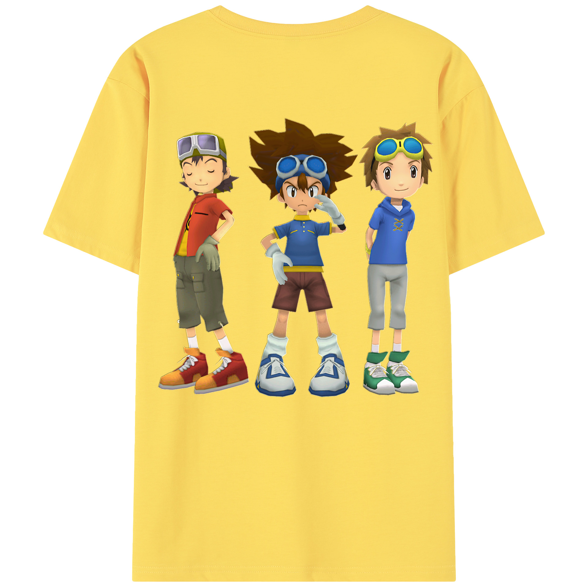（画像用） Digimon デジタルモンスター/デジモン 綿100％半袖Tシャツ（背面プリント）