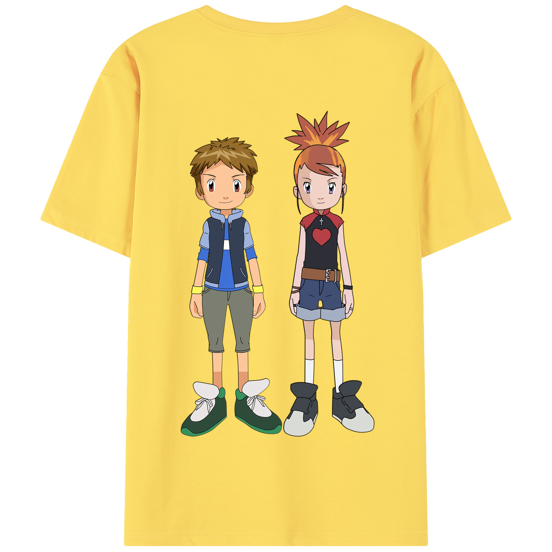 （画像用） Digimon デジタルモンスター/デジモン 綿100％半袖Tシャツ（背面プリント）
