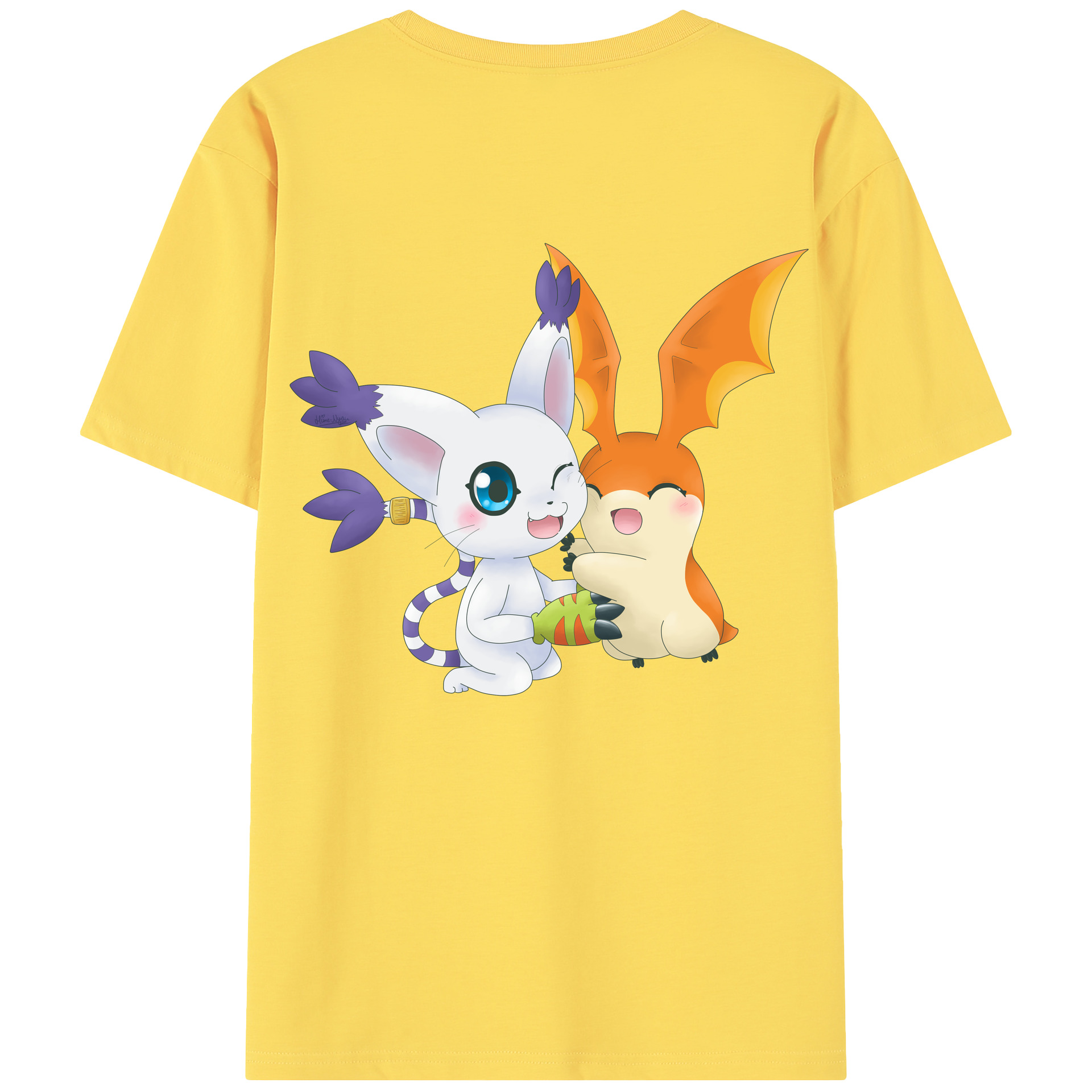 （画像用） Digimon デジタルモンスター/デジモン 綿100％半袖Tシャツ（背面プリント）