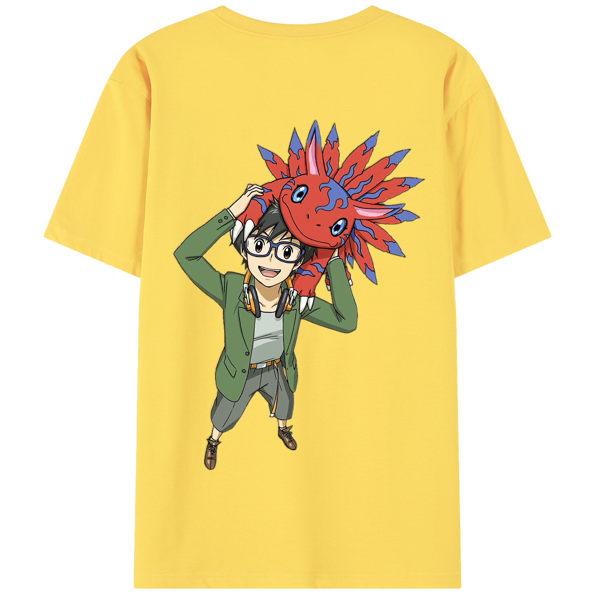 （画像用） Digimon デジタルモンスター/デジモン 綿100％半袖Tシャツ（背面プリント）