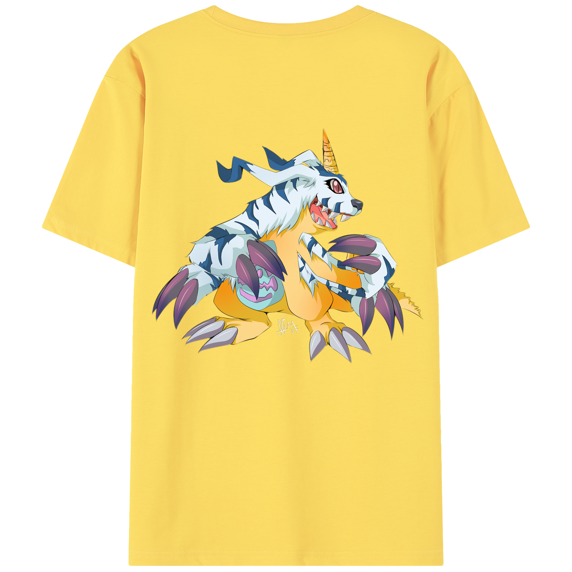 （画像用） Digimon デジタルモンスター/デジモン 綿100％半袖Tシャツ（背面プリント）