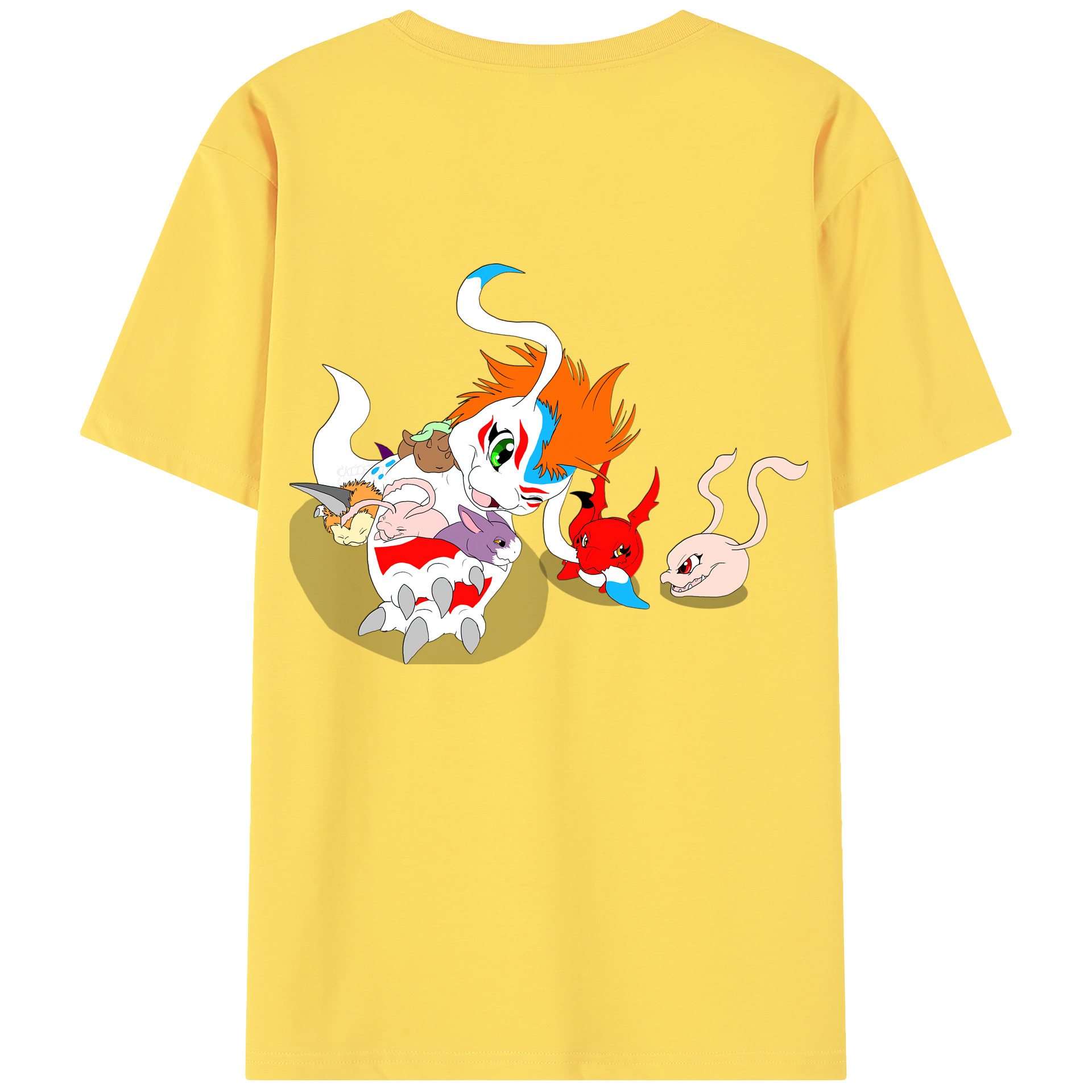 （画像用） Digimon デジタルモンスター/デジモン 綿100％半袖Tシャツ（背面プリント）