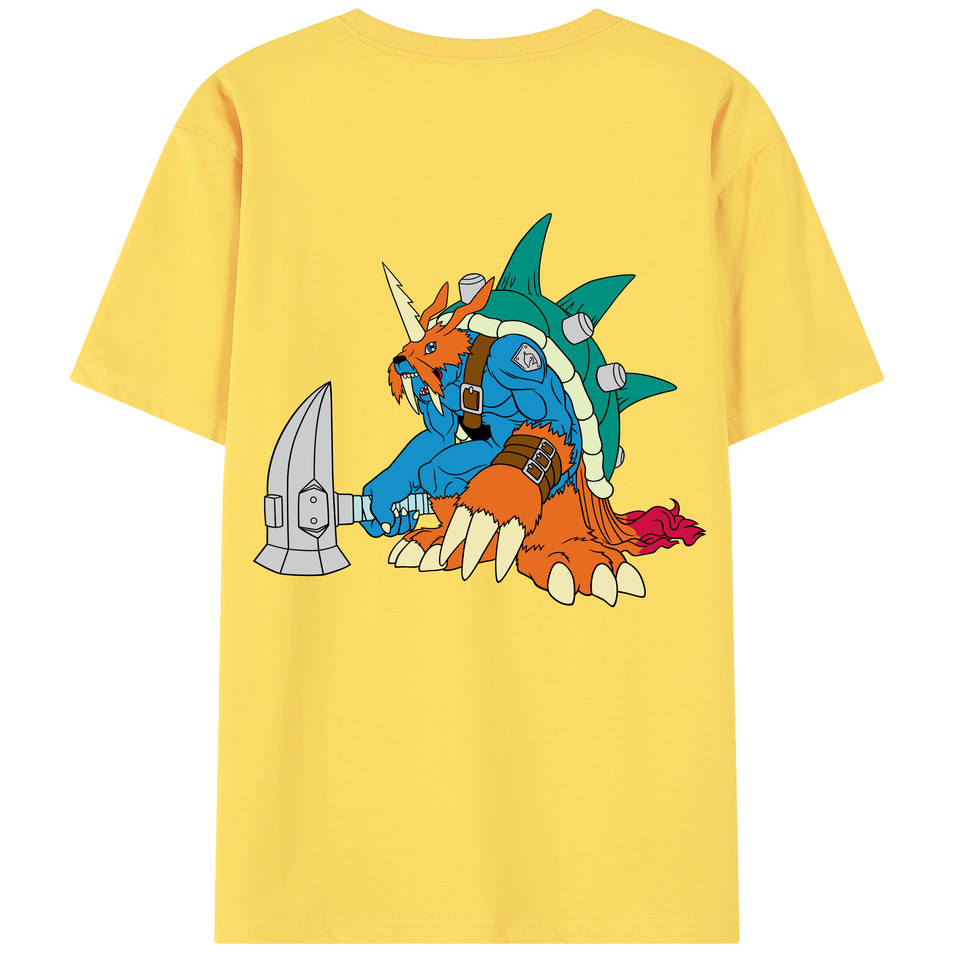 （画像用） Digimon デジタルモンスター/デジモン 綿100％半袖Tシャツ（背面プリント）