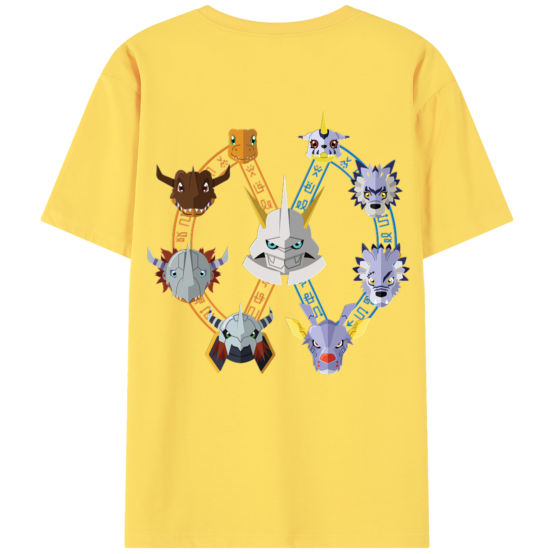 （画像用） Digimon デジタルモンスター/デジモン 綿100％半袖Tシャツ（背面プリント）
