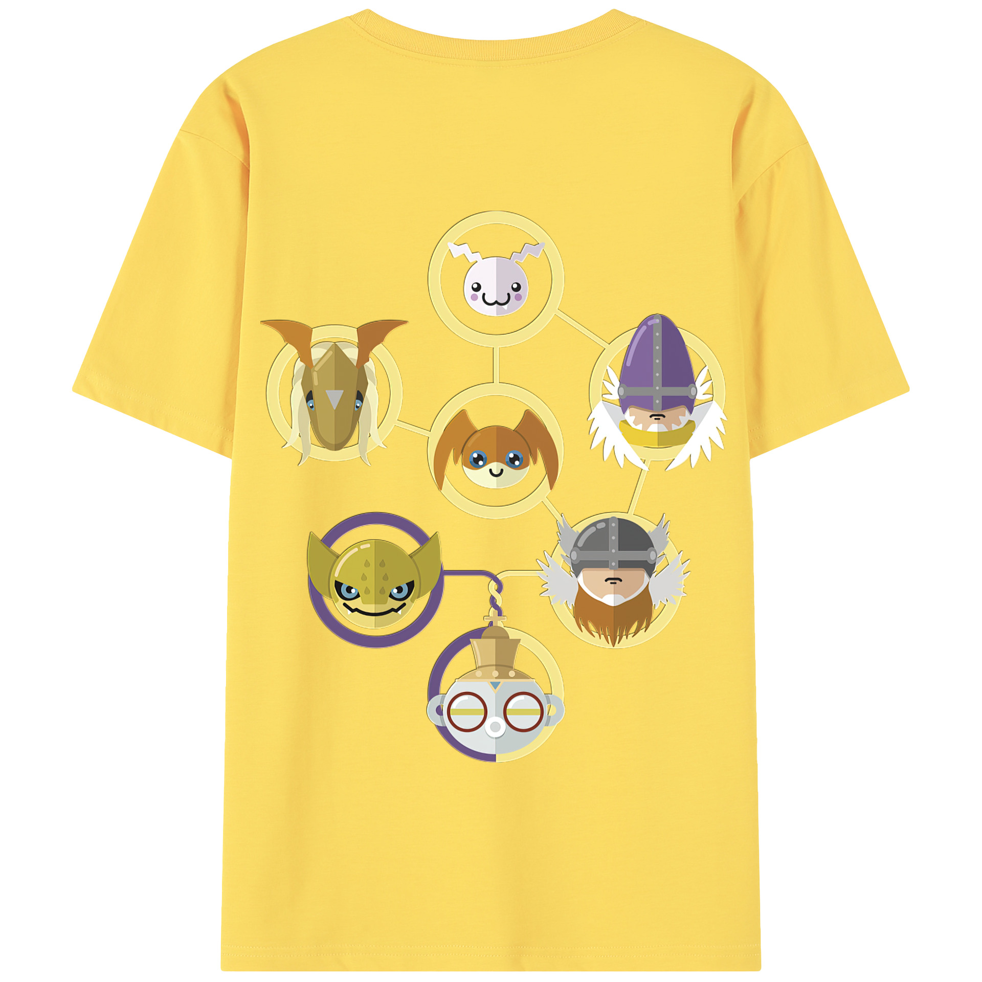 （画像用） Digimon デジタルモンスター/デジモン 綿100％半袖Tシャツ（背面プリント）