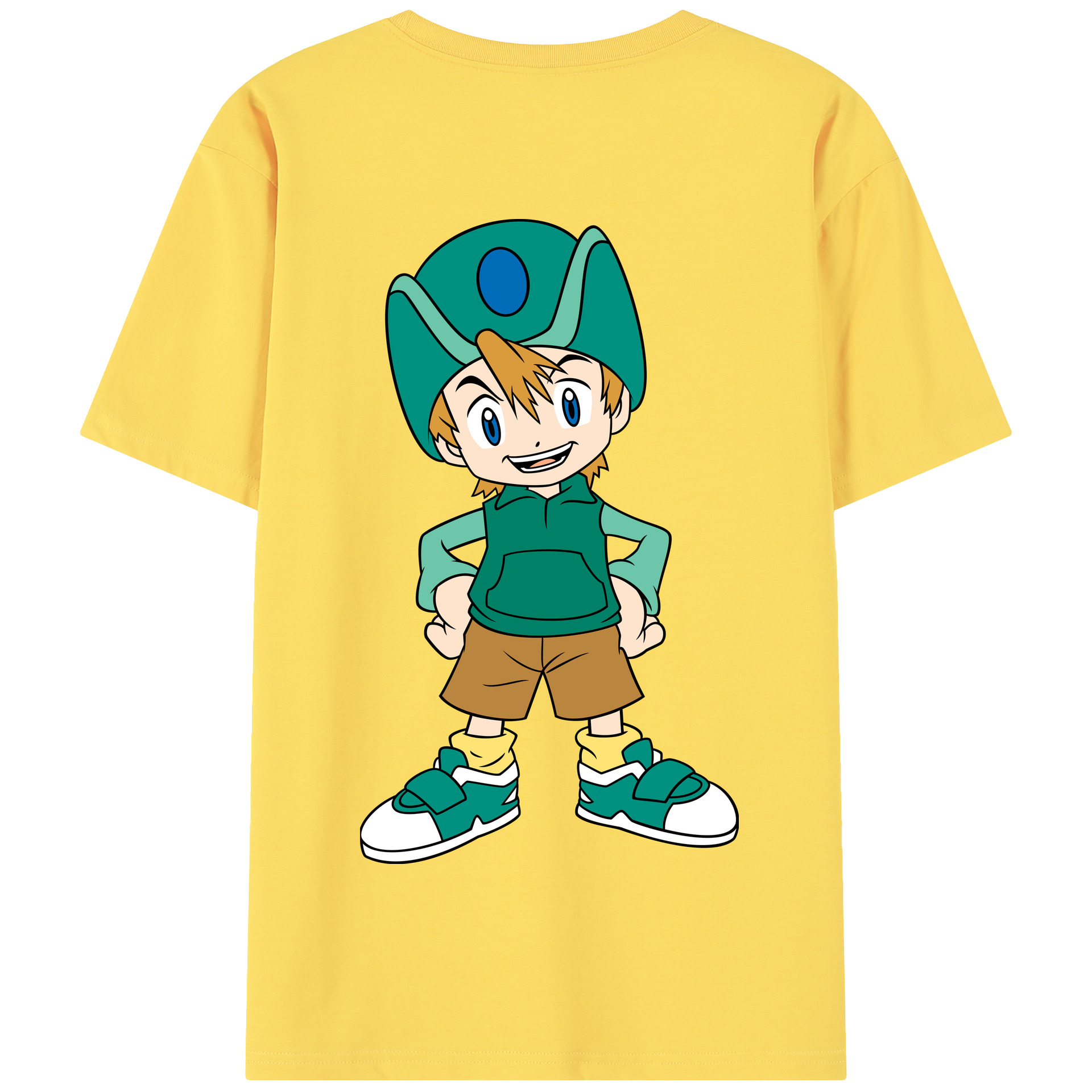 （画像用） Digimon デジタルモンスター/デジモン 綿100％半袖Tシャツ（背面プリント）